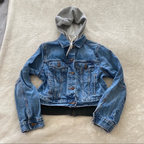 BDG 2-In-1 Hoodie Boyfriend Denim Trucker Jacket - Picture 5 of 10
